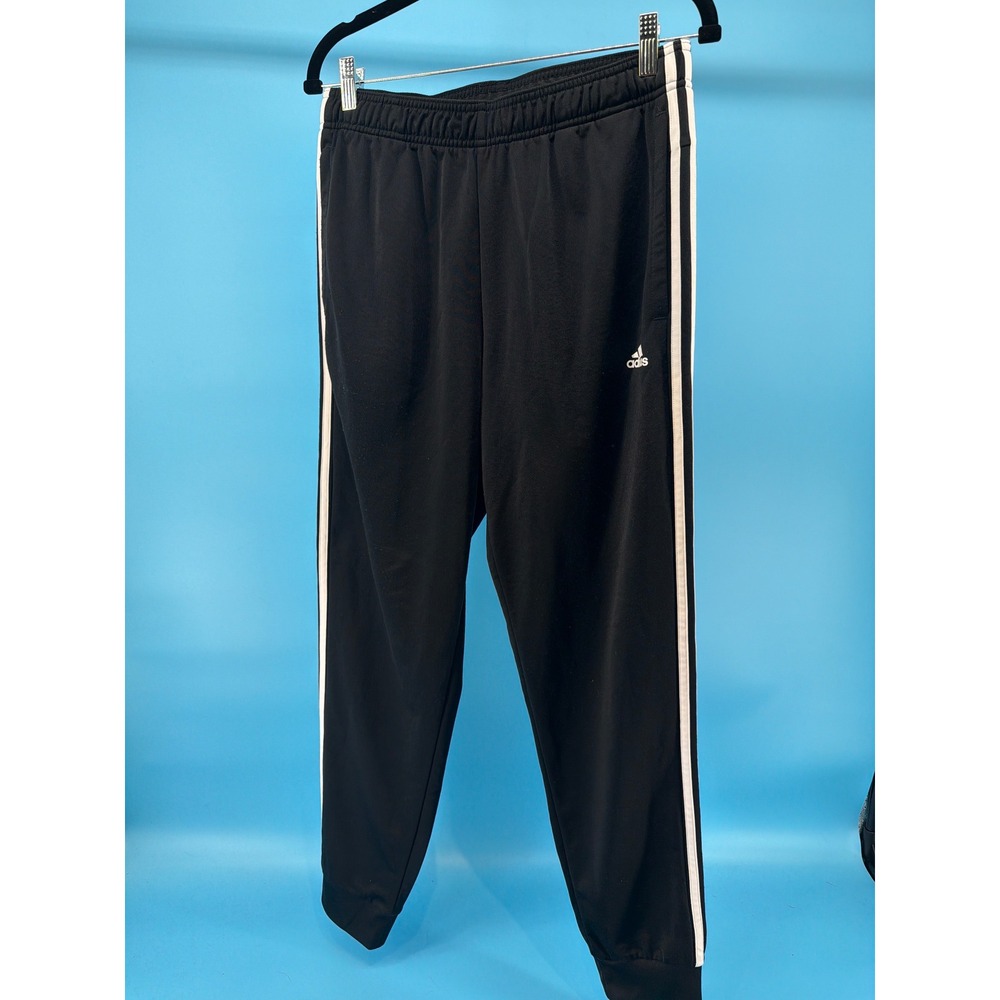 Adidas Primegreen Mens Track Pants Black White 3-Stripe Joggers Size M‎